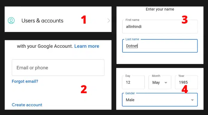 How to create gmail account in hindi