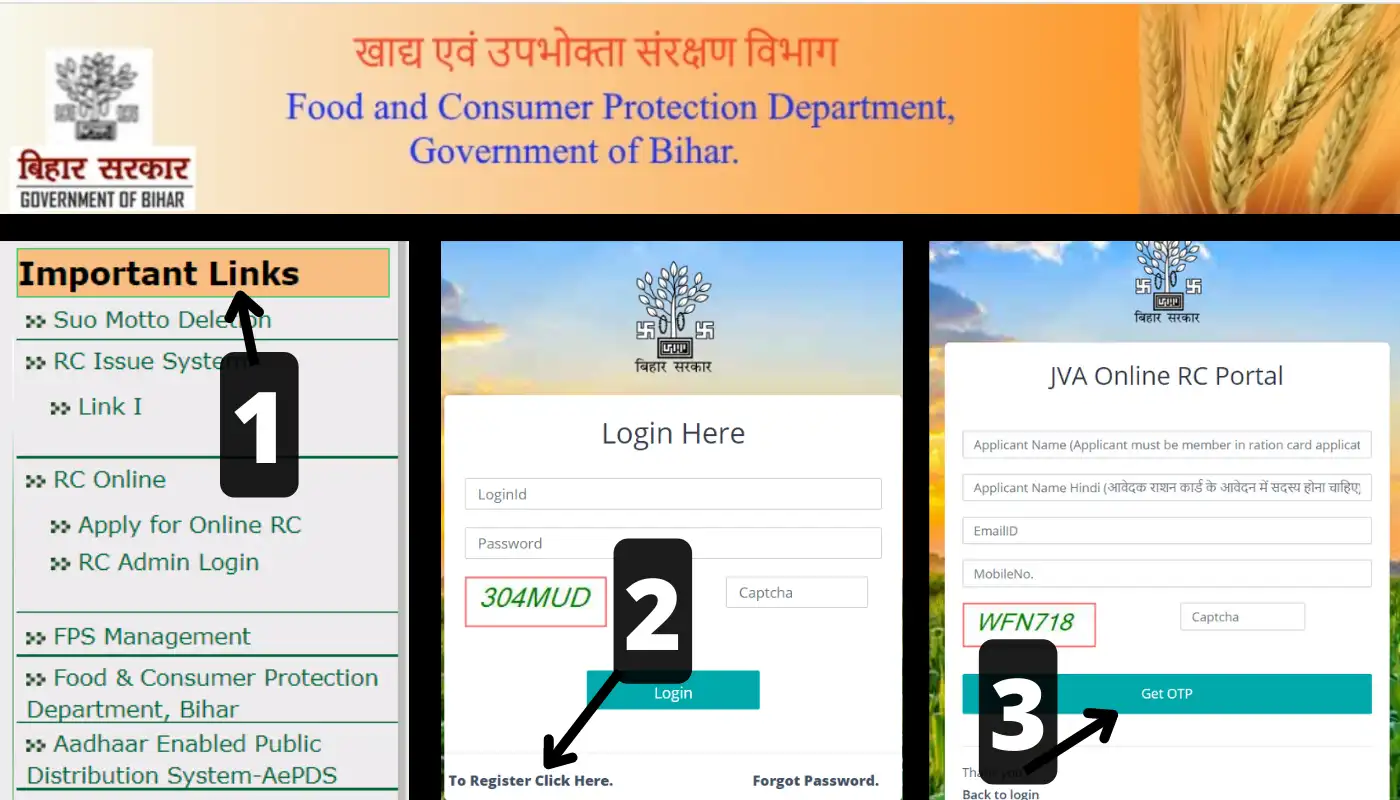 bihar Ration card online apply